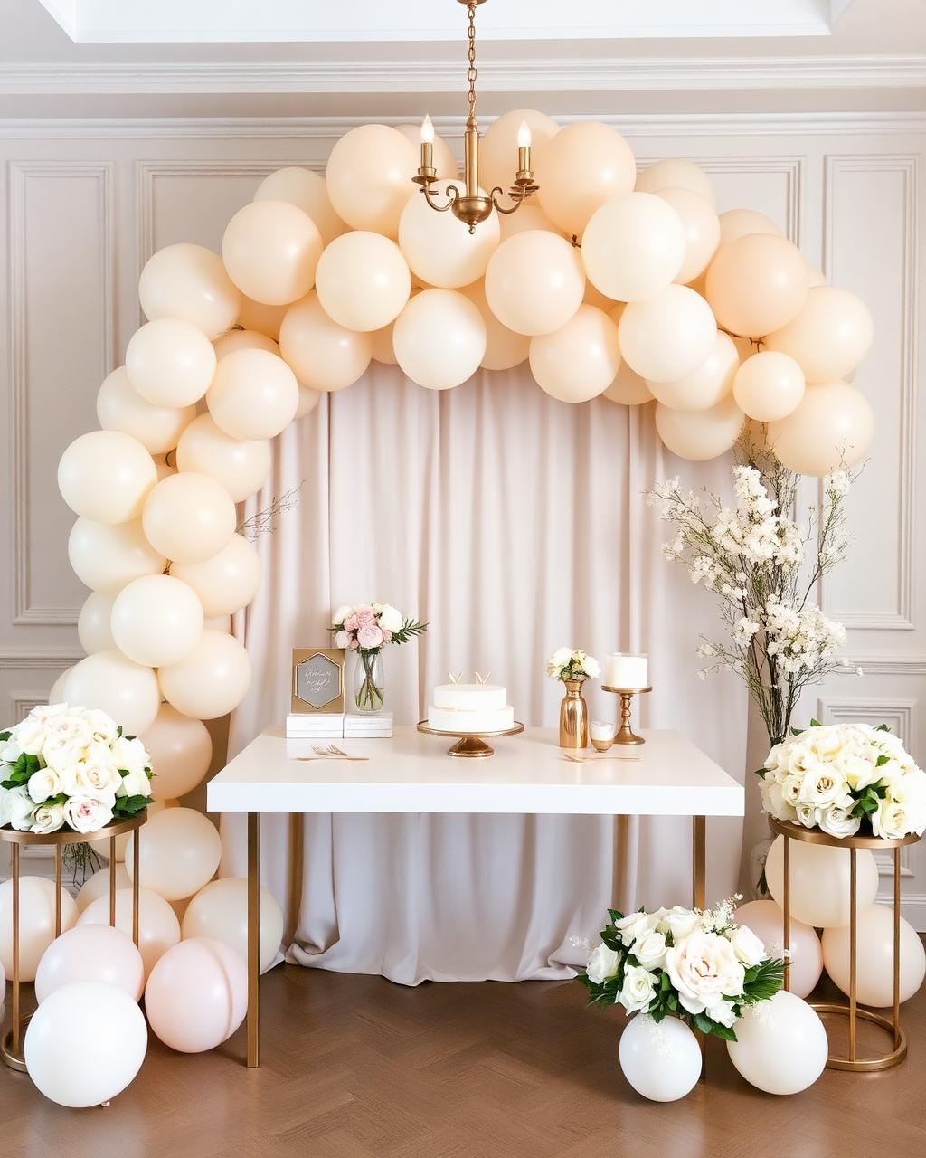 Refined baby shower event styling