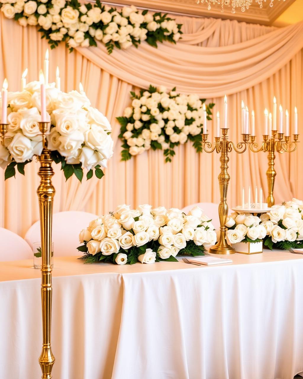 Romantic engagement party celebration setup